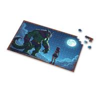 Toddlers Toys Wolfman Stares At Moonlit Woman: A Nighttime Fantasy Picture Puzzle Puzzle 500 Pieces Easter Gifts(500PCS)