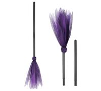 Toddmomy 1 Piece Halloween Witch Broom Prop Plastic Costume Accessory for Masquerade Ball Shows Fancy Dress Dance Parties