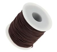 Toddmomy 1 Roll Brown Elastic Bracelet Making Rope Multipurpose Jewelry String Cord with Rubber Band and Cotton Material for DIY Decorative Crafts and Restores Original Length