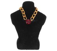 Toddmomy 1 Set 1:12 Scale Dollhouse Necklace Mannequin Display Racks with Pendants Miniature Jewelry Holder Stand for Dollhouse Micro Jewelry Accessories