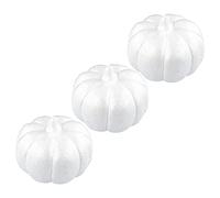 Toddmomy 1 Set 3pcs Foam White Pumpkin White Foam Pumpkins for Crafts Halloween Decorations Outdoor Harvest Thanksgiving Pumpkins Party Decor Round Foam Balls Mini Toy Artificial Child