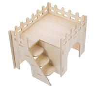 Toddmomy 1 set Adorable Wooden Hamster Hideout House Durable Chinchilla Guinea Pig Sleeping Space for Pets Natural Enrichment for Hamsters Rats and More