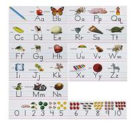 Toddmomy 1 Set Alphabet and Numbers Learning Cards for Kindergarten Early Education with Visual for Cognitive Development for English and Math Learning