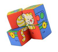 Toddmomy 1 Set Animal Blocks Educational Jigsaw Puzzle for Early Learning Soft Cloth Material Shapes Colors Exploration Supervised Play for Preschool Development