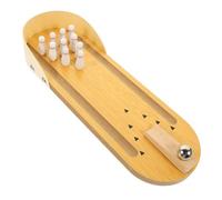 Toddmomy 1 Set Anti- Live childrens toys mini toy toys for kids wooden board mini bowling game products for elderly desktop bowling toy elderly party favor