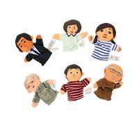 Toddmomy 1 Set Interactive Finger Puppets Family of Six Finger Cover for Soft Cloth Material Engaging Storytelling Calm Your Mood Creative Playtime Fun