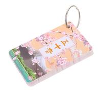 Toddmomy 1 Set Japanese Flash Cards for Beginners Gojūon Practice Cards with Ring Pronunciation Learning Aid for Portable Hiragana Katakana Study Tool