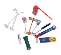 Toddmomy 1 Set Miniature Traffic Signs for Sand Table Models Educational for Realistic Road Scene Signs to Teach Traffic Safety and Recognition Bright Colors for Engaging Playtime