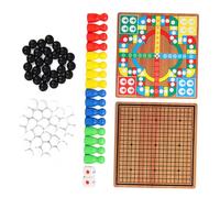 Toddmomy 1 Set Multi Function Game Chess Wooden Flying Chess for Family Fun Educational Plaything with Total Game for Parents