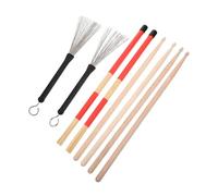 Toddmomy 1 Set Practical Drum Brush Set with Drumsticks and Bag for Beginners Youth Bands and Jazz Drumming Great Sound with Low Volume Performance