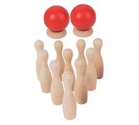 Toddmomy 1 Set Wooden Bowling for Adults Interactive Outdoor Indoor Sports Game for Family Fun and Party Activities for Learning Bowling Rules Enhancing Athletic Skills
