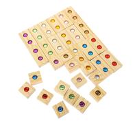 Toddmomy 1 Set Wooden Building Blocks with Gemstone Inlays Educational Stacking for Promotes Fine Motor Skills Social Interaction Colorful Sensory Bricks for Home Learning Activities