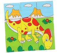 Toddmomy 1 Set Wooden Educational Puzzle for Animal Traffic Themed Stacking Puzzle Promotes Color Recognition and Hand Eye Coordination Safe