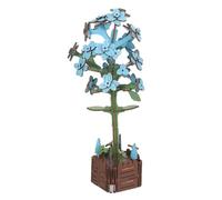 Toddmomy 1 Set Wooden Flower Puzzle Craft - Desktop 3D Potted Flower Hyacinth Model DIY Floral Assembly Puzzle for Living Room Table