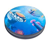 Toddmomy 10 Inch Wooden Cartoon Sea World Percussion Drum Hand Drum Musical Instrument Ocean Wave Sound for Music Education and Rhythm Practice