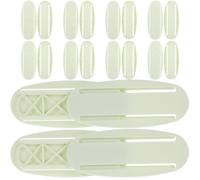 Toddmomy 10 Pairs Self-adhesive Socket Fixator Wall Mounted Power Strip Holder Punch-free Plastic Cable Organizer for Home and Office Socket Storage