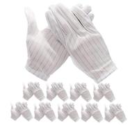 Toddmomy 10 Pairs Static Gloves for PC Building Electronics Installation and Repair Ergonomic Lightweight Protective Safety Gloves for Semiconductor Assembly and Circuit Board Maintenance