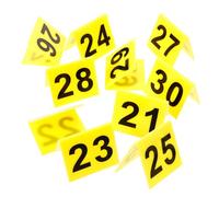 Toddmomy 10 pcs Acrylic Crime Scene Table Number Markers Evidence Signs with Base and Black Numbers Mystery Party Decorations for Theme Events and Game Accessories