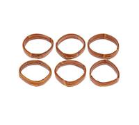 Toddmomy 10 Pcs Genuine Leather Watch Strap Rings Elastic Watch Band Keepers Replacement Loops for Men Classic Brown Smooth Surface Comfortable Fit