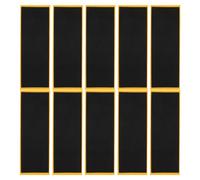 Toddmomy 10 Pcs Non-slip Fingerboard Grip Tapes, 38x110mm Black Foam Scrub Stickers, Professional Silicone Anti-skid Pads for Finger Skateboards and Props, Suitable for Fingerboard Tricks