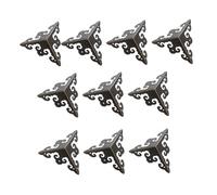 Toddmomy 10 Pcs Vintage Iron Corner Protectors Metal Edge Guards for Boxes Three-sided Design Safety Corner Guards for Cabinets and Jewelry Boxes