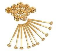 Toddmomy 10 Sets Antique Brass Teapot Knob Replacement Screws and Nuts Kit Long Screws Small Brass Assortment for Furniture and Metal Repair