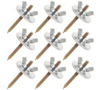 Toddmomy 10 Sets Stainless Steel Bird Stand Rod Screws with Nuts and Gaskets, Bird Cage Fixing Screw Kit for Perch and Springboard Accessories, Suitable for Birdcage Repair and Assembly