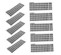 Toddmomy 10 Sheets Arabic Keyboard Stickers for Computer Replacement Decals with White Letters Black Glossy Background Laptop and Desktop Accessories for Easy Letter Labeling