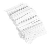 Toddmomy 1000pcs White Kraft Paper Bread Ties, Versatile and Easy-to-use Twisting Ties for Party Accessories and Gift Bag Sealing, Elegant Design for Festivals and Candy Bags