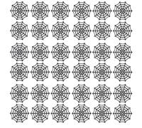 Toddmomy 100pcs Black Plastic Halloween Cobweb Decorations with Realistic Spider Web Shape, Compact Body for Indoor and Outdoor Decor, for Themed Parties and Home Decoration