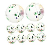 Toddmomy 100pcs Floating Bouncy Balls for Swimming Pool Colorful Water Play Accessories with Inner Star Sequins for Summer Pool Games Beach Fun and Interactive Water Activities