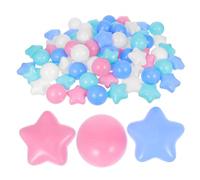 Toddmomy 100pcs Macaron Ocean Balls for PE Plastic Balls Star Round Shapes Bright Colors for Summer Party Play Enhances Motor Skills and Sensory Development