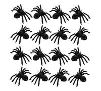 Toddmomy 100pcs Mini Realistic Black Halloween Spiders Lightweight Plastic Spider for Indoor Outdoor Halloween Prank Props Cute and Spooky Miniature Decorations for Party Scary Scenes