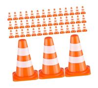 Toddmomy 100pcs Mini Traffic Cones Construction Role Play for Educational Sand Table Learning Traffic Signs Barriers for Cognitive Development