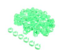 Toddmomy 100Pcs Pigeon Foot Rings Bird Leg Bands Identification Rings for Racing Pigeons Chickens Roosters Parakeets and Canaries Easy to Use Bright Green