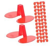 Toddmomy 100pcs Red Chicken Eye Glasses Large Poultry Spectacles for Pecking Prevention Reusable Hen Anti-fighting Eyeglasses for Caged Range Farming Minimize Aggression and Egg Meat