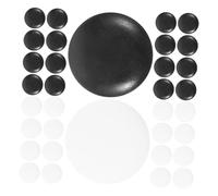 Toddmomy 100pcs Small Go Chess Pieces Flat Beads Compact Resin Craft Stones for Go Game Supplies Black White for Clubs Home School Use