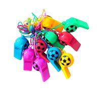 Toddmomy 100pcs Whistles with Lanyard for Soccer Parties Fun Soccer Birthday Party Favors for Sports Events Family Gatherings and Festivals Cheering Props for Football Fans Random Color