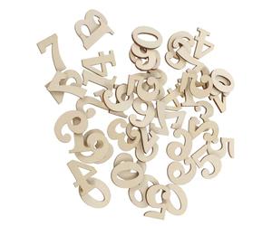 Toddmomy 100pcs Wooden Clock Numbers 0-9 Unpainted Arabic Digital Numbers for DIY Craft Projects Wall Clock Accessories Office Decor, Lightweight and Easy to Store