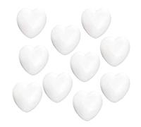 Toddmomy 10pcs 6cm White Foam Balls DIY Heart Shaped Balls Modelling Polystyrene Foam Ornament for DIY Craft Holiday Christmas Ball Making Decorations