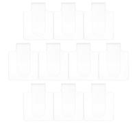 Toddmomy 10pcs Acrylic Makeup Mixing Palettes Handheld Nail Art Palette Foundation and Eyeshadow Mixing Tray Portable the Go or Professional Applications