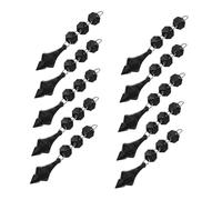 Toddmomy 10pcs Acrylic Prism Chandelier Charms DIY Irregular Black Beads Pendants for Lighting Decoration Suncatcher Hanging Ornaments Creating Sparkling Light Effects