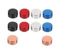 Toddmomy 10Pcs Aluminum Guitar Pedal Button Covers Lightweight Sturdy Footswitch Toppers Comfortable to Use for Guitar Effect Pedal Accessories