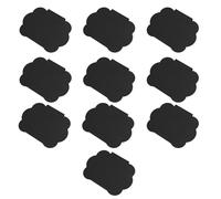 Toddmomy 10pcs Black Plastic Label Holders, Removable Clip-On Basket Tags with Writable Chalkboard for Fabric Storage Bins in Study Organization