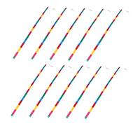 Toddmomy 10Pcs Colorful Dance Ribbons for Rhythmic Gymnastics Streamer Wands Lightweight Twirling Ribbon Sticks for Coordination Rhythm Development and Creative Dance Play