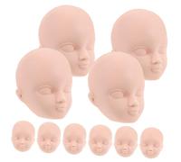 Toddmomy 10Pcs Creative Doll Heads for Makeup Practice Smooth Realistic Doll Parts for DIY Crafts Home Decor Cosmetology Training for Friends Family