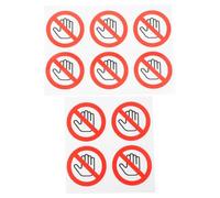Toddmomy 10pcs Do Not Touch Warning Sign Labels Self-Adhesive Ethylene Stickers with Patterns for Equipment Factory and Warehouse Safety Use