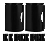 Toddmomy 10Pcs Finger Shaker: Rhythm Hammer Shaker Black Plastic Music Finger Ring Sand Bell for Guitar Ukulele Mandolin Banjo Percussion Musical Instruments