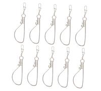 Toddmomy 10Pcs Fish Locking Buckle Portable Fishing for Alive Fish Hooks Durable Spring Buckle Design Lightweight and Wear Resistant Fishing Tools
