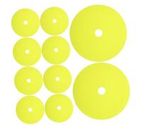 Toddmomy 10pcs Football Field Markers Gym Training Markers Soccer Equipment Football Training Discs Soccer Spot Markers Flat Disc Spot Markers Soccer Practice Equipment Pvc Green